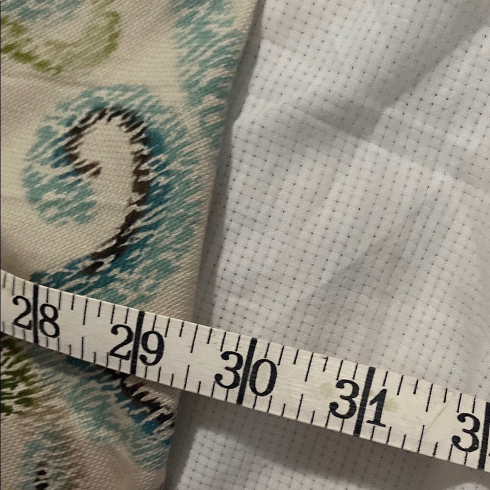LOFT Blue/Green and Cream A-Line Skirt - Picture 9 of 10